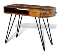 Berkfield Home Reclaimed Solid Wood Desk with Iron Pin Legs Berkfield Home Multicolor