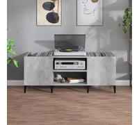 Berkfield Home Record Cabinet Concrete Grey 121x38x48 cm Engineered Wood | Size: 121 x 38 x 48 cm Berkfield Home Grey 121 x 38 x 48 cm