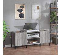 Berkfield Home Record Cabinet Grey Sonoma 121x38x48 cm Engineered Wood | Size: 121 x 38 x 48 cm Berkfield Home Grey 121 x 38 x 48 cm