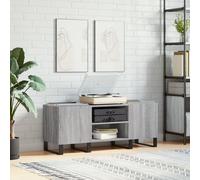Berkfield Home Record Cabinet Grey Sonoma 121x38x48 cm Engineered Wood | Size: 121 x 38 x 48 cm Berkfield Home Grey 121 x 38 x 48 cm