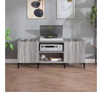 Berkfield Home Record Cabinet Grey Sonoma 121x38x48 cm Engineered Wood | Size: 121 x 38 x 48 cm Berkfield Home Grey 121 x 38 x 48 cm