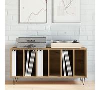 Berkfield Home Record Cabinet Old Wood 100x38x48 cm Engineered Wood in Brown | Size: 100 x 38 x 48 cm Berkfield Home Brown 100 x 38 x 48 cm