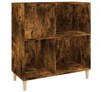 Berkfield Home Record Cabinet Smoked Oak 84.5x38x89 cm Engineered Wood in Brown Berkfield Home Brown 84.5x38x89 cm
