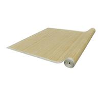 Berkfield Home Rectangular Natural Bamboo Rug 120 x 180 cm in Beige | Size: 100 cm diameter Berkfield Home Beige 100 cm diameter