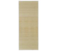 Berkfield Home Rectangular Natural Bamboo Rug 150 x 200 cm in Beige | Size: 100 cm diameter Berkfield Home Beige 100 cm diameter
