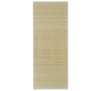 Berkfield Home Rectangular Natural Bamboo Rug 80 x 200 cm in Beige | Size: 100 cm diameter Berkfield Home Beige 100 cm diameter