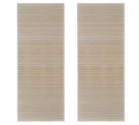 Berkfield Home Rectangular Natural Bamboo Rugs 2 pcs 120x180 cm in Beige | Size: 100 cm diameter Berkfield Home Beige 100 cm diameter