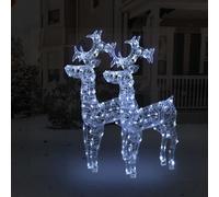 Berkfield Home Reindeer Christmas Decorations 2 pcs 60x16x100 cm Acrylic | Size: 60 x 16 x 100 cm Berkfield Home Multicolor 60 x 16 x 100 cm