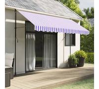 Berkfield Home Replacement Fabric for Awning Valance Blue & White Stripe 3.5 m Berkfield Home Blue