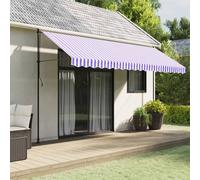 Berkfield Home Replacement Fabric for Awning Valance Blue & White Stripe 4.5 m Berkfield Home Blue