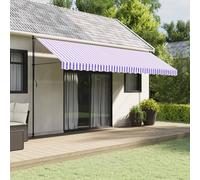 Berkfield Home Replacement Fabric for Awning Valance Blue & White Stripe 5 m Berkfield Home Blue