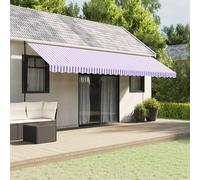 Berkfield Home Replacement Fabric for Awning Valance Blue & White Stripe 6 m Berkfield Home Blue
