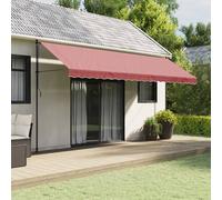 Berkfield Home Replacement Fabric for Awning Valance Burgundy Stripe 5 m in Red Berkfield Home Red