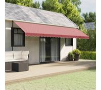 Berkfield Home Replacement Fabric for Awning Valance Burgundy Stripe 6 m in Red Berkfield Home Red