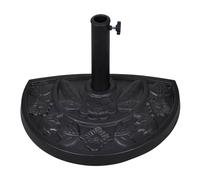 Berkfield Home Resin Half Round Parasol Base in Black Berkfield Home Black