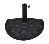 Berkfield Home Resin Half Round Parasol Base in Black Berkfield Home Black