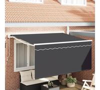 Berkfield Home Retractable Awning Manual Anthracite 300 x 200 cm Fabric Berkfield Home Multicolor 300 x 200 cm