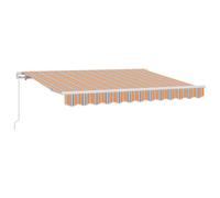 Berkfield Home Retractable Awning Manual Blue & orange 3.5 x 2 m Berkfield Home Multicolor