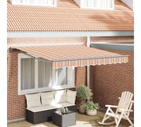 Berkfield Home Retractable Awning Manual Blue & orange 300x250 cm Berkfield Home Blue 300x250 cm