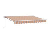 Berkfield Home Retractable Awning Manual Blue & orange 350x200 cm Berkfield Home Multicolor 350x200 cm