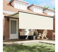 Berkfield Home Retractable Awning Manual Cream 400 x 300 cm Metal, Polyester Berkfield Home Cream 400 x 300 cm