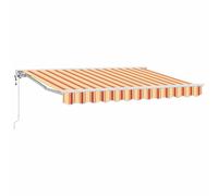 Berkfield Home Retractable Awning Manual Yellow / Orange / White 350x200 cm Berkfield Home Yellow 350x200 cm