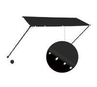 Berkfield Home Retractable Awning with LED 300x150 cm Anthracite in Black Berkfield Home Black 300x150 cm