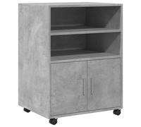 Berkfield Home Rolling Cabinet Concrete Grey 60x48x81 cm Engineered Wood | Size: 60 x 48 x 81 cm Berkfield Home Grey 60 x 48 x 81 cm