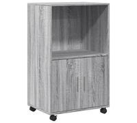 Berkfield Home Rolling¬†Cabinet Grey sonoma 55x40x91 cm Engineered Wood | Size: 55 x 40 x 91 cm Berkfield Home Grey 55 x 40 x 91 cm