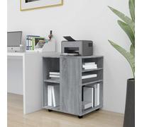 Berkfield Home Rolling Cabinet Grey Sonoma 60x53x72 cm Engineered Wood | Size: 60 x 53 x 72 cm Berkfield Home Grey 60 x 53 x 72 cm