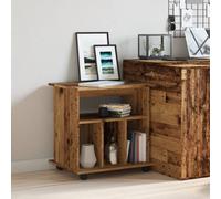 Berkfield Home Rolling Cabinet Old Wood 60x45x60 cm Engineered Wood in Brown | Size: 60 x 45 x 60 cm Berkfield Home Brown 60 x 45 x 60 cm