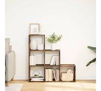 Berkfield Home Room Divider Bookcase¬†3-Tier¬†Smoked Oak 99x29x99 cm Engineered Wood in Brown | Size: 99 x 29 x 99 cm Berkfield Home Brown 99 x 29 x 99 cm