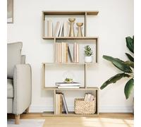 Berkfield Home Room Divider Bookcase 4-Tier Sonoma Oak 70x24x129 cm Engineered Wood in Light Oak | Size: 70 x 24 x 129 cm Berkfield Home Light Oak 70 x 24 x 129 cm