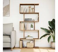 Berkfield Home Room Divider Bookcase 5-Tier Artisan Oak 70x24x161 cm Engineered Wood in Brown | Size: 70 x 24 x 161 cm Berkfield Home Brown 70 x 24 x 161 cm