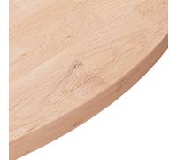 Berkfield Home Round Table Top √ò70x2, 5 cm Untreated Solid Wood Oak in Light Oak Berkfield Home Light Oak