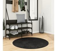 Berkfield Home Rug HUARTE Short Pile Soft & Washable Black √ò 100 cm | Size: Medium Berkfield Home Black Medium