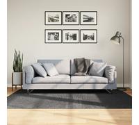 Berkfield Home Rug IZA Short Pile Scandinavian Look Anthracite 140x200 cm in Black | Size: Medium Berkfield Home Black Medium