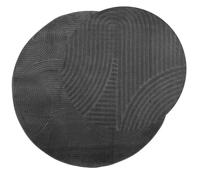 Berkfield Home Rug IZA Short Pile Scandinavian Look Anthracite √ò 80 cm in Dark Grey | Size: Medium Berkfield Home Dark Grey Medium