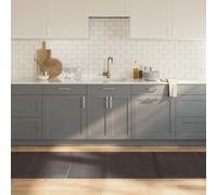 Berkfield Home Rug Rectangular Dark Brown 80x300 cm Bamboo in Black | Size: Medium Berkfield Home Black Medium