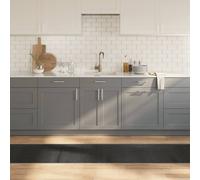 Berkfield Home Rug Rectangular Grey60x1000 cm Bamboo in Dark Grey | Size: Medium Berkfield Home Dark Grey Medium