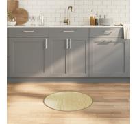 Berkfield Home Rug Round Light Natural60 cm Bamboo in Beige | Size: Medium Berkfield Home Beige Medium