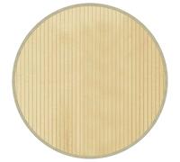 Berkfield Home Rug Round Light Natural60 cm Bamboo in Beige | Size: Medium Berkfield Home Beige Medium
