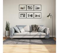 Berkfield Home Rug Short Pile Soft & Washable Anthracite 100x200 cm in Black | Size: 100 cm diameter Berkfield Home Black 100 cm diameter