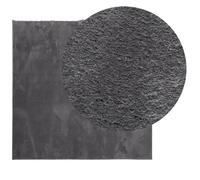 Berkfield Home Rug Short Pile Soft & Washable Anthracite 120x120 cm in Charcoal | Size: 100 cm diameter Berkfield Home Charcoal 100 cm diameter