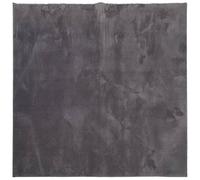 Berkfield Home Rug Short Pile Soft & Washable Anthracite 120x120 cm in Charcoal | Size: 100 cm diameter Berkfield Home Charcoal 100 cm diameter