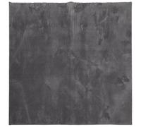 Berkfield Home Rug Short Pile Soft & Washable Anthracite 200x200 cm in Charcoal | Size: 100 cm diameter Berkfield Home Charcoal 100 cm diameter