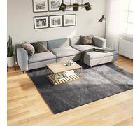 Berkfield Home Rug Short Pile Soft & Washable Anthracite 240x240 cm in Black | Size: 100 cm diameter Berkfield Home Black 100 cm diameter