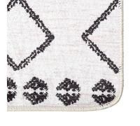 Berkfield Home Rug Washable 160x230 cm Black & White Anti Slip | Size: 100 cm diameter Berkfield Home Multicolor 100 cm diameter