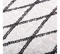 Berkfield Home Rug Washable 80x150 cm Black & White Anti Slip | Size: 100 cm diameter Berkfield Home Multicolor 100 cm diameter