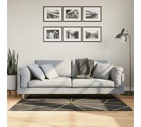 Berkfield Home Rug Washable Black & Gold 80x150 cm Anti Slip | Size: 100 cm diameter Berkfield Home Multicolor 100 cm diameter